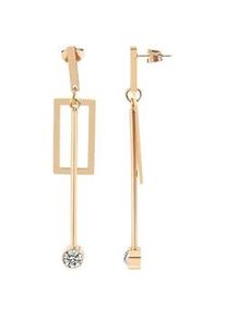 Adelia&acute;s Paar Ohrh&auml;nger ADELIA ́S "Damen Ohrstecker aus poliertem Edelstahl und Kristall", silber, Ohrringe, Damen, Damen, Edelstahl