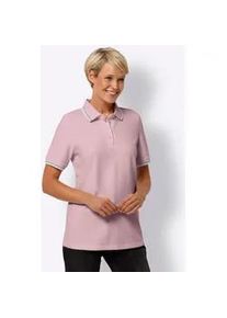 Poloshirt Classic Basics "Poloshirt", Damen, Gr. 48, rosa (ros&eacute;), 95% Baumwolle, 5% Elasthan, gemustert, gestreift, Shirts