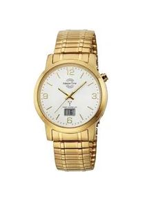 MASTER TIME Funkuhr, gold (goldfarben), Armbanduhren, Herren, Funkuhr