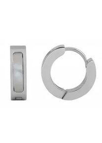 Adelia&acute;s Paar Creolen ADELIA ́S "Damen Creolen aus Edelstahl &Oslash; 13 mm", wei&szlig;, Ohrringe, Damen, Damen, Edelstahl