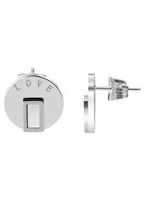 Adelia&acute;s Paar Ohrh&auml;nger ADELIA ́S "Damen Ohrstecker aus poliertem Edelstahl &Oslash; 14 mm", silber, Ohrringe, Damen, Damen, Edelstahl