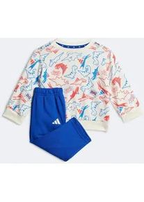 Trainingsanzug Adidas SPORTSWEAR "SEASONAL ESSENTIALS ADIRAPTOR FRENCH TERRY JOGGER-SET KINDER", M&auml;dchen, Gr. 80, wei&szlig; (sanftes wei&szlig;), Obermaterial: 70% Baumwolle, 30% Polyester, Sportanz&uuml;ge Trainingsanzug, f&uuml;r Babys, zweiteiliges Set, aus French-Terry-Material