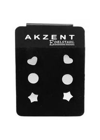 Adelia&acute;s Paar Ohrh&auml;nger ADELIA ́S "Damen Ohrstecker aus poliertem Edelstahl &Oslash; 7 mm", silber, Ohrringe, Damen, Damen, Edelstahl