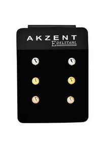 Adelia&acute;s Paar Ohrh&auml;nger ADELIA ́S "Damen Ohrstecker aus poliertem Edelstahl &Oslash; 6 mm", silber, Ohrringe, Damen, Damen, Edelstahl