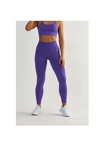 Trainingstights BESHAPED "Opschieten", Damen, Gr. S, US-Gr&ouml;&szlig;en, lila (purpurviolett), 90% Nylon, 10% Elasthan, unifarben, lang, Hosen, mit hoher Elastizit&auml;t