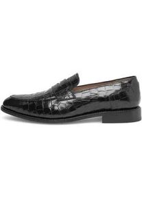 Loafer Henry Stevens "Marshall PL", Herren, Gr. 43,5, schwarz, Leder, Schuhe Loafer