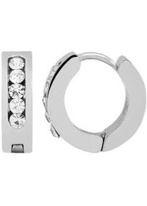 Adelia&acute;s Paar Creolen ADELIA ́S "Damen Creolen aus poliertem Edelstahl &Oslash; 9 mm", silber, Ohrringe, Damen, Damen, Edelstahl