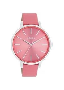 Quarzuhr Oozoo, rosa, Armbanduhren, Damen, Quarzuhr, Armbanduhr, Damenuhr, Lederarmband