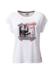 T-Shirt LPO "Damen T-Shirt Cara", Damen, Gr. 36/38 (M), wei&szlig;, Wirkware: Active Dry 50% Recycling PES, 25% organic-CO, 25% Viskose, Shirts T-Shirt