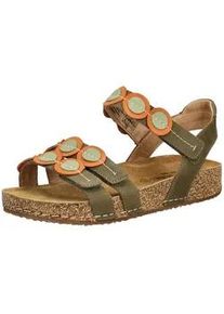 Riemchensandale Josef Seibel "Josef Seibel Sandalen Leder", Damen, Gr. 40, gr&uuml;n (olive), Leder, Schuhe Riemchensandale