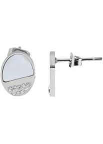 Adelia&acute;s Paar Ohrh&auml;nger ADELIA ́S "Damen Ohrstecker aus poliertem Edelstahl und Strass", silber, Ohrringe, Damen, Damen, Edelstahl