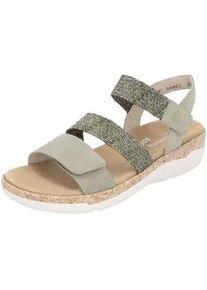 Riemchensandale Remonte "Remonte Sandalen Lederimitat", Damen, Gr. 38, gr&uuml;n (oliv), Lederimitat, Schuhe Riemchensandale