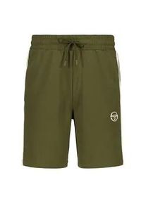 Shorts Sergio Tacchini "PIETRAPERTOSA_ Herren", Herren, Gr. XL, EURO-Gr&ouml;&szlig;en, sphagnum, gardenia, 100% POLYESTER, normal, Hosen Shorts, Kurze Hose Herren, Shorts, Retro, Sporthose, Streetwear, Sale