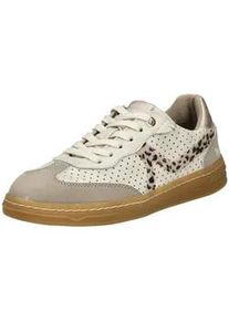 Sneaker Mustang SHOES "Mustang Shoes Sneaker Lederimitat", Damen, Gr. 38, beige, Lederimitat, Schuhe Sneaker