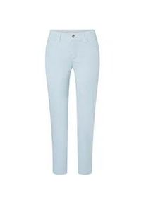 7/8-Hose MAC "SLIM 7/8", Damen, Gr. 44, L&auml;nge 27, blau (ice blau ppt), Web, Obermaterial: 97% Baumwolle, 3% Elasthan, slim fit 7/8-L&auml;nge, Hosen 7/8-Hose, in ultraleichter Qualit&auml;t