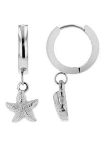 Adelia&acute;s Paar Creolen ADELIA ́S "Damen Creolen aus Edelstahl mit Stern - - &Oslash; 12 mm", silber, Ohrringe, Damen, Damen, Edelstahl