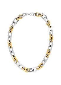 Kette ohne Anh&auml;nger Jobo "Statement Halskette", silber (edelstahlfarben), Halsketten, Damen, Edelstahl, L: 51, Edelstahl Bicolor-Optik 13 mm 51 cm