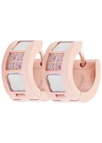 Adelia&acute;s Paar Creolen ADELIA ́S "Damen Creolen aus poliertem Edelstahl &Oslash; 14 mm", silber, Ohrringe, Damen, Damen, Edelstahl