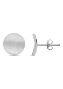 Adelia&acute;s Paar Ohrh&auml;nger ADELIA ́S "Damen Ohrstecker aus mattem 925 Sterling Silber &Oslash; 10 mm", silber, Ohrringe, Damen, Damen, Silber 925 (Sterlingsilber)