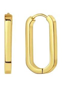 Paar Creolen Vivance "Edelstahl gelb PVD beschichtet", Damen, Gr. one-size, Edelstahl, gelb, Ohrringe