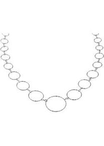 Collierkettchen Celesta, wei&szlig;, Halsketten, Damen, 42+3cm, Silber 925 (Sterlingsilber), L: 45 B: 25mm, glitzernd, B:25mm