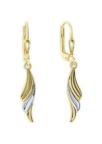 Paar Ohrh&auml;nger Vivance "333/- Gelbgold bicolor", bunt (mehrfarbig), Ohrringe, Damen, one-size, Gold