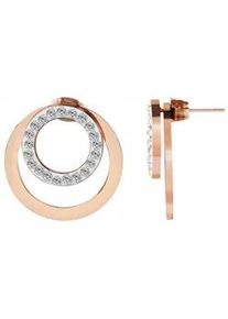 Adelia&acute;s Paar Ohrh&auml;nger ADELIA ́S "Damen Ohrstecker aus Edelstahl und Strass &Oslash; 10 mm", wei&szlig;, Ohrringe, Damen, Damen, Edelstahl
