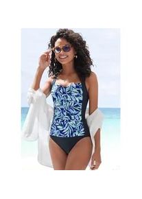 Badeanzug Vivance "Jelly", Damen, Gr. 36, Cup B, blau (blau bedruckt), Obermaterial: 80% Polyamid, 20% Elasthan. Futter: 100% Polyester. Miedereinsatz: 85% Polyamid, 15% Elasthan, bedruckt, Badeanz&uuml;ge Badeanzug, mit Shaping-Effekt