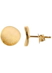 Adelia&acute;s Paar Ohrh&auml;nger ADELIA ́S "Damen Ohrstecker aus mattem 925 Sterling Silber &Oslash; 10 mm", silber, Ohrringe, Damen, Damen, Silber 925 (Sterlingsilber)