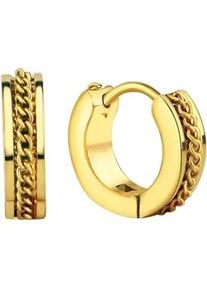 Paar Creolen Vivance "Edelstahl gelb PVD beschichtet", Damen, Gr. one-size, Edelstahl, gelb, Ohrringe