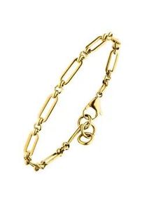 Armband Jobo "Paperclip", gold (goldfarben), Armb&auml;nder, Damen, 20cm, Edelstahl, Armband, Edelstahl Bicolor-Optik 19-20 cm