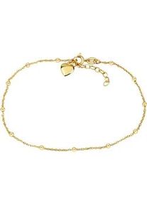 Fu&szlig;kette Vivance "925/- Sterling Silber vergoldet Kugeln", gelb, Fu&szlig;ketten, Damen, 23+3cm, Silber 925 (Sterlingsilber), gl&auml;nzend