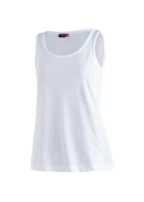Funktionsshirt Maier Sports "Petra", Damen, Gr. 48, wei&szlig;, 100% Polyester, Rundhals, Shirts Funktionsshirt, Damen Tank-Top f&uuml;r Sport und Outdoor-Aktivit&auml;ten, &auml;rmelloses Shirt