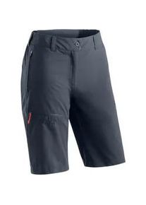 Outdoorhose Maier Sports "Lulaka Bermuda Loop", Damen, Gr. 42, Normalgr&ouml;&szlig;en, blau (graublau), 100% Polyester, Hosen Outdoorhose, Damen Shorts, kurze Wanderhose, Outdoor-Hose, 3 Taschen, Regular Fit
