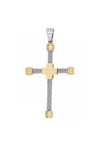 Adelia&acute;s Kettenanh&auml;nger ADELIA ́S "stylischer Kreuz Anh&auml;nger aus Edelstahl", gold, Schmuckanh&auml;nger, Damen, Edelstahl, Kettenanh&auml;nger