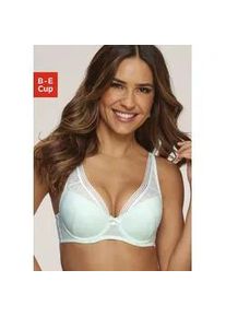 Push-up-BH s.Oliver "Louanne", Damen, Gr. 80, Cup C, gr&uuml;n (mint), Spitze, Obermaterial: 82% Polyamid, 18% Elasthan, BHs Push-up-BH, mit B&uuml;gel im angesagten High-Apex-Look, Dessous