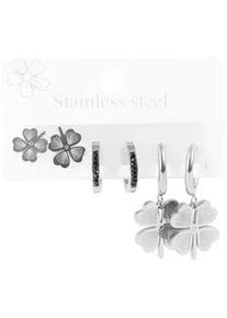 Adelia&acute;s Paar Ohrh&auml;nger ADELIA ́S "Damen Ohrstecker aus poliertem Edelstahl", schwarz, Ohrringe, Damen, Damen, Edelstahl