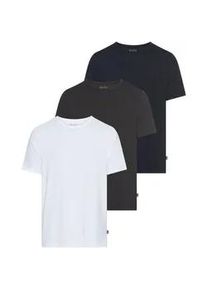 T-Shirt BOSS "TShirt RN 3P Natura", Damen, Gr. M, open miscellaneous 971, Jersey, Obermaterial: 95% Viskose, 5% Elasthan, schmal, Rundhals, eingesetzt eingefasste Kante, Shirts T-Shirt, einfarbiges T-Shirt mit Markenlabel