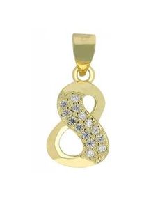Adelia&acute;s Kettenanh&auml;nger ADELIA ́S "modischer Unendlichkeitszeichen Anh&auml;nger aus 925 Sterling Silber", gold, Schmuckanh&auml;nger, Damen, Silber 925 (Sterlingsilber), Kettenanh&auml;nger