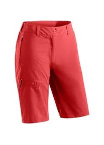 Outdoorhose Maier Sports "Lulaka Bermuda Loop", Damen, Gr. 34, Normalgr&ouml;&szlig;en, rot (karminrot), 100% Polyester, Hosen Outdoorhose, Damen Shorts, kurze Wanderhose, Outdoor-Hose, 3 Taschen, Regular Fit