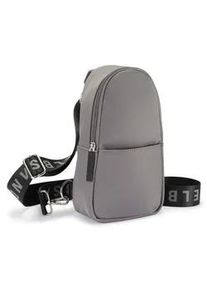 Umh&auml;ngetasche ELBSAND "kleiner Rucksack", Damen, Gr. B/H/T: 14cm x 26cm x 7,5cm, grau, Stoff, Textil, unifarben, Taschen Umh&auml;ngetasche, Crossbody Bag, Handtasche, Schultertasche, Mini Bag VEGAN