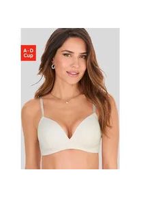 Bralette-BH s.Oliver "Fabienne", Damen, Gr. 75, Cup B, beige (creme), Spitze, Obermaterial: 46% Polyamid, 43% Polyester, 11% Elasthan, BHs, ohne B&uuml;gel aus graphischer Spitze, Dessous