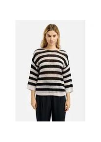 Smith & Soul Rundhalspullover SMITH & SOUL, Damen, Gr. XL, blau (marine), Strick, Material: 50% Baumwolle, 50% Polyacryl, gestreift, regular fit normal, Rundhals, Fledermaus&auml;rmel B&uuml;ndchen, Pullover Rundhalspullover