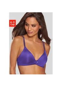 Bralette-BH Vivance "Anisa", Damen, Gr. 70, Cup B, lila, Microtouch, Obermaterial: 60% Polyamid, 35% Polyester, 5% Elasthan, BHs, (ohne B&uuml;gel) mit Push-up-Kissen und Spitzenr&uuml;cken, sexy Dessous
