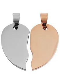 Adelia&acute;s Kettenanh&auml;nger ADELIA ́S "moderner Herz Anh&auml;nger aus Edelstahl", gold, Schmuckanh&auml;nger, Damen, Edelstahl, Kettenanh&auml;nger