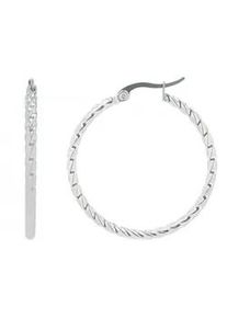 Adelia&acute;s Paar Creolen ADELIA ́S "Damen Creolen aus Edelstahl &Oslash; 30 mm", silber, Ohrringe, Damen, Damen, Edelstahl