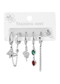 Adelia&acute;s Paar Ohrh&auml;nger ADELIA ́S "Damen Ohrstecker aus Edelstahl &Oslash; 10 mm", silber, Ohrringe, Damen, Damen, Edelstahl