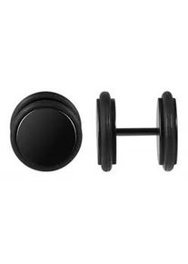 Adelia&acute;s Paar Ohrh&auml;nger ADELIA ́S "Unisex Ohrstecker aus Edelstahl mit Herz und Strass - - &Oslash; 12 mm", silber, Ohrringe, Damen, Unisex, Edelstahl