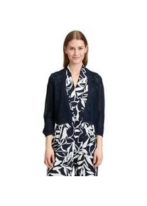 Strickjacke Betty Barclay "Damen mit 3/4 Arm", Damen, Gr. 36, blau (dunkelblau), Strick, Obermaterial: 65% Viskose, 35% Polyamid, relaxed fit normal, V-Ausschnitt, Strickjacken Strickjacke, Strick