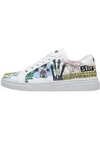 Sneaker DOGO "Ace Low-Top Sneaker I Was Here Damen Sneaker", Damen, Gr. 39, Normalschaft, wei&szlig;, Lederimitat, Schuhe Sneaker, Handgefertigt